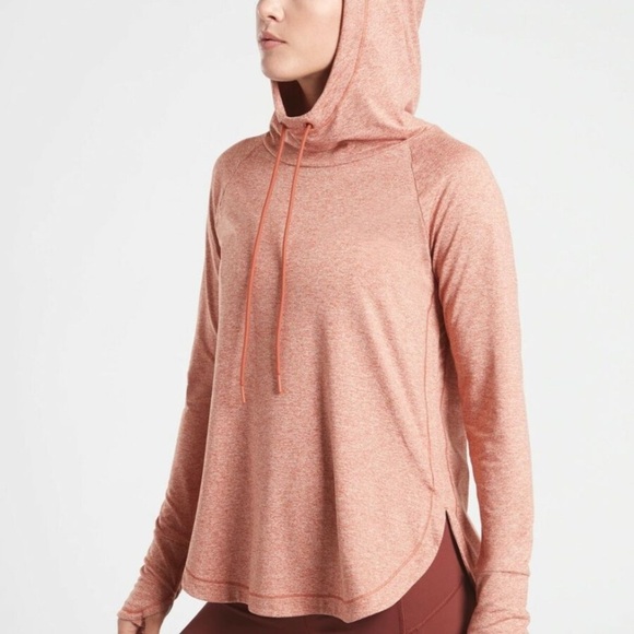 Athleta Tops - Athleta Peach Hooded Sweatshirt Long Sleeve Relaxed